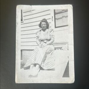 Vintage 1940s Woman Black and White Photograph